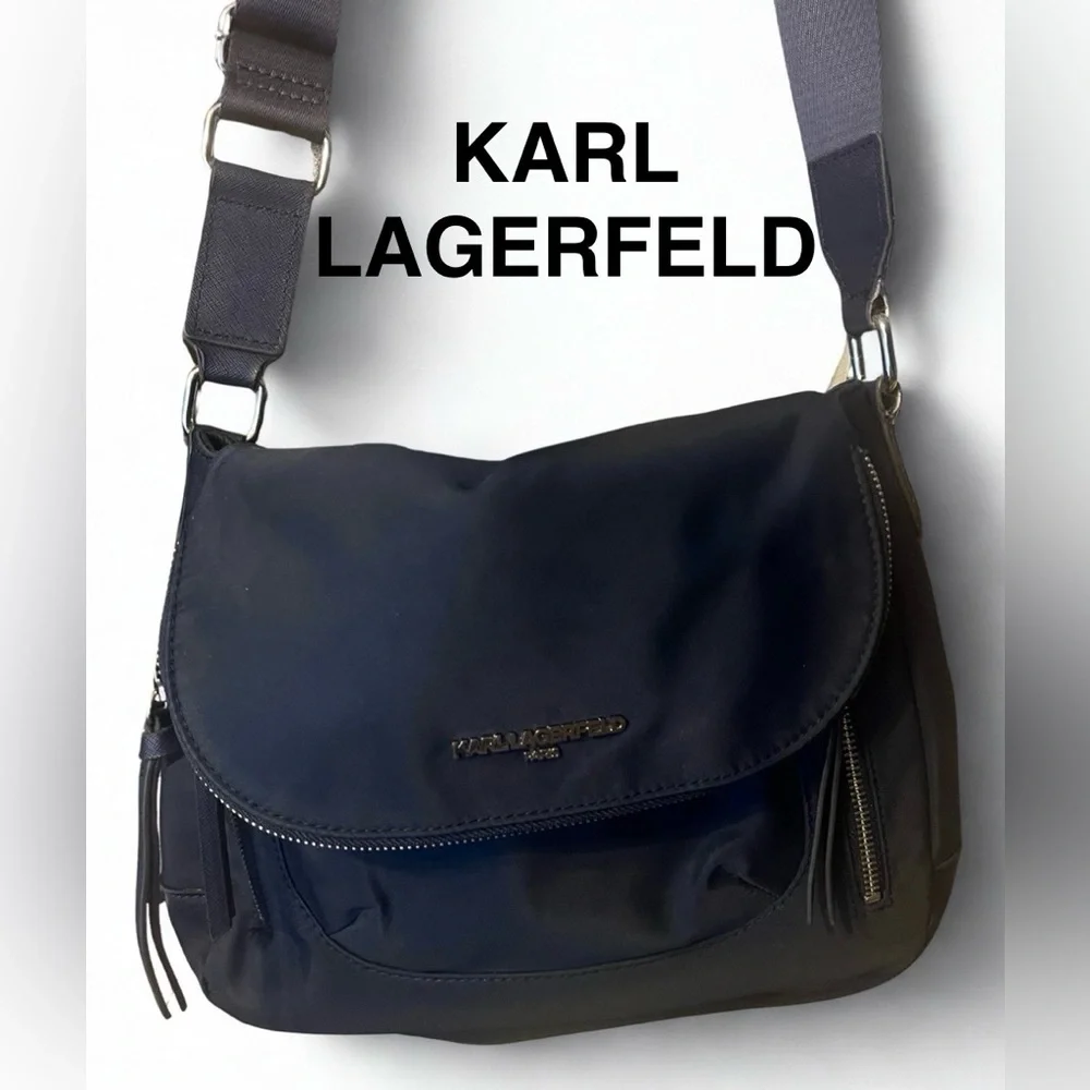 Karl Lagerfeld Cara Blue Messenger Bag